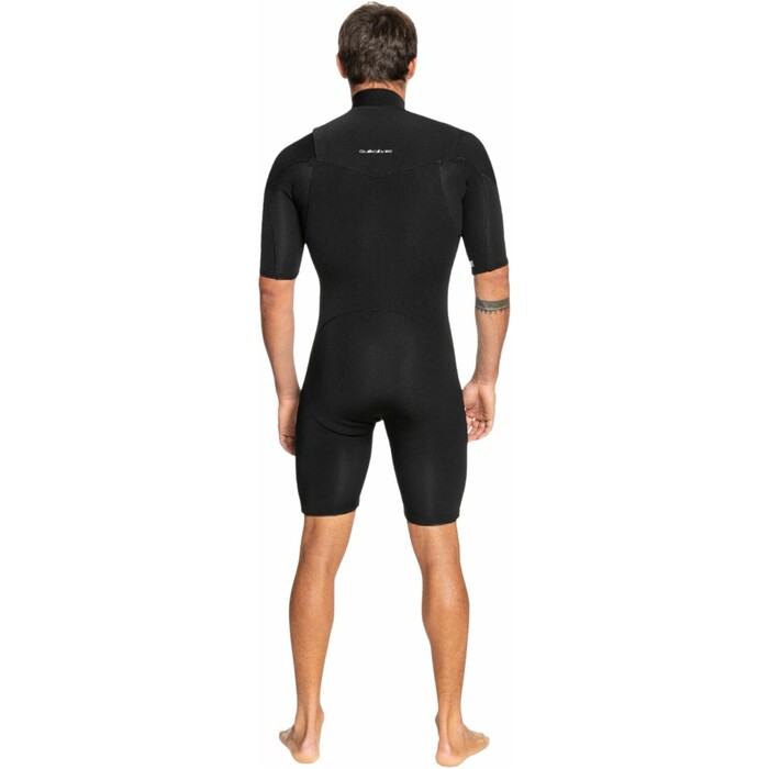 2024 Quiksilver Herre Everyday Sessions 2mm Chest Zip Shorty Vddragt EQYW503036 - Black